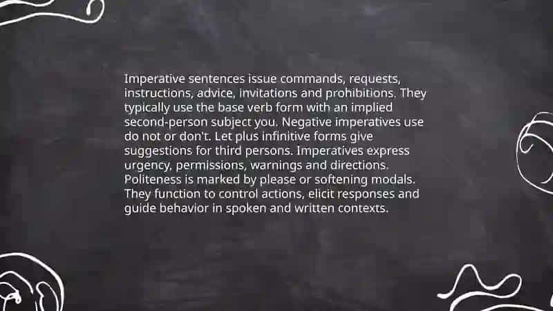 Imperative sentences 3
