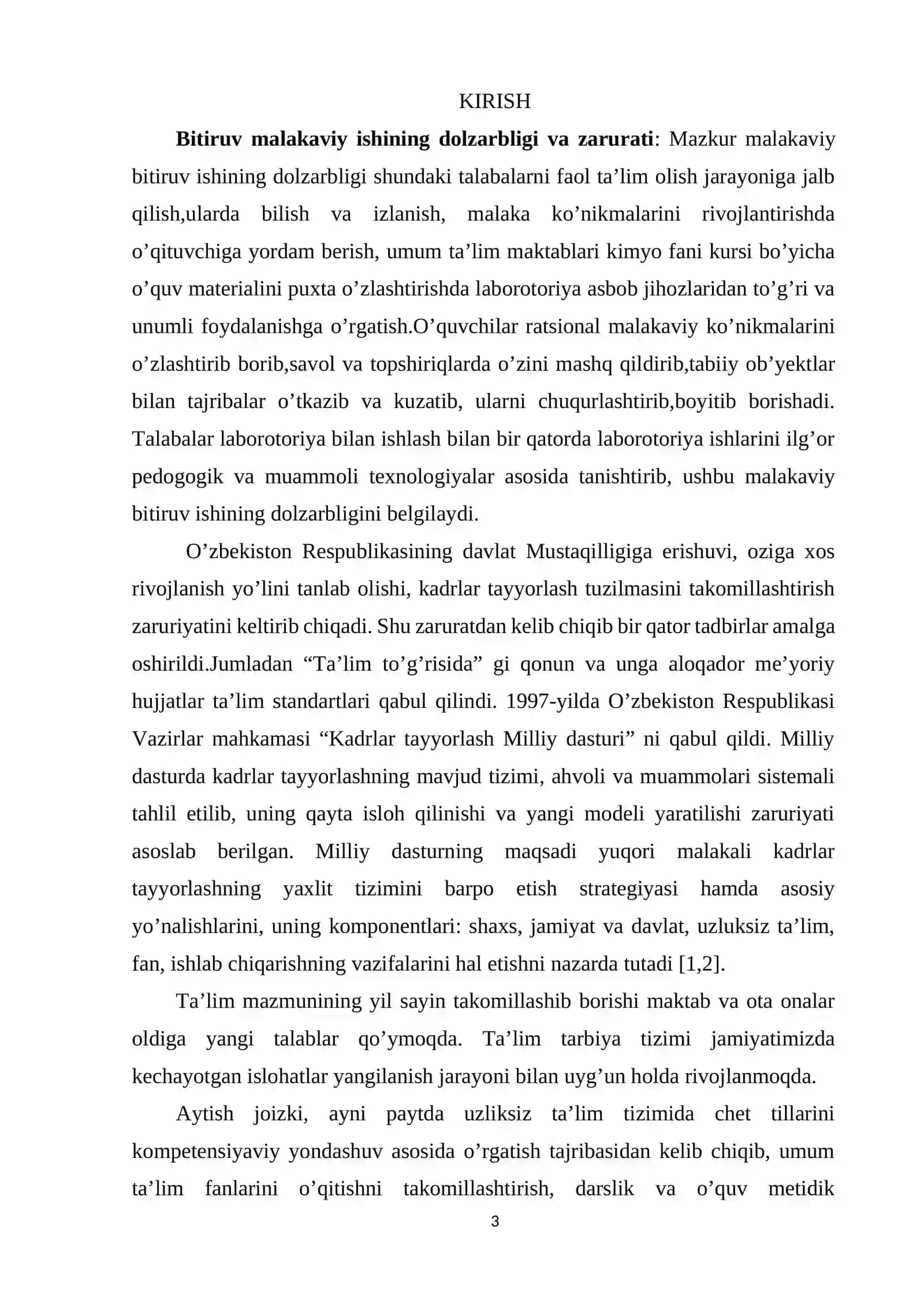 “Kationlarni analitik guruxlar bo’yicha tasnifi” mavzusini o’qitishning nazariy asoslari 3