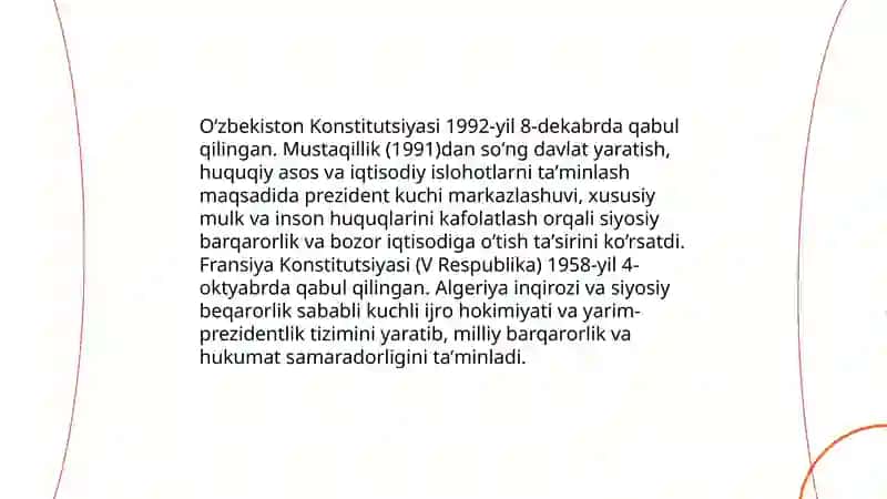 Ôzbekiston Respublikasi va Fransiya konstitutsiyasining óxshashlik hamda óziga xosligi 3