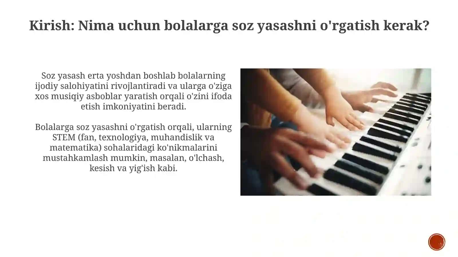 Bolalar musiqiy asboblarini yasashga oʻrgatish 3