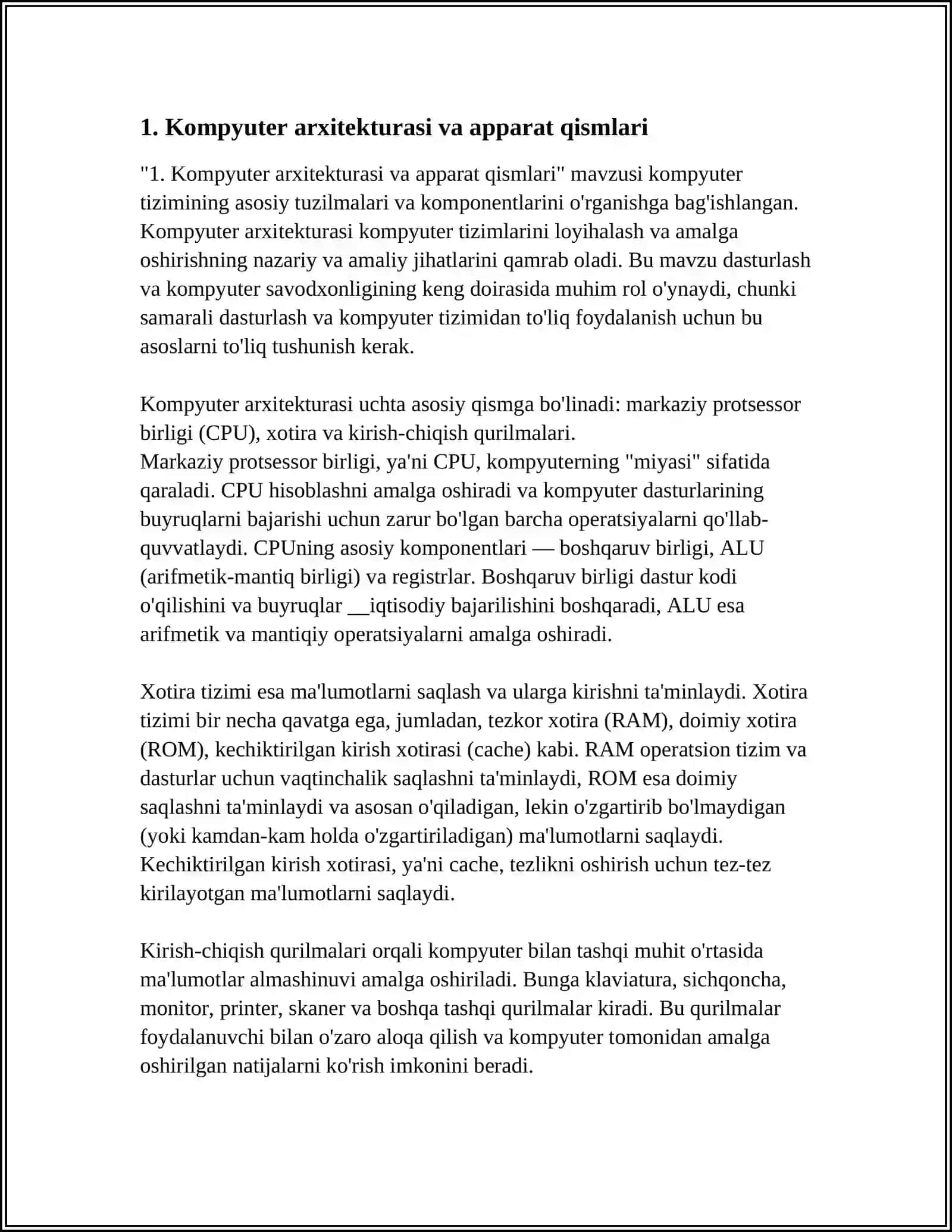 DASTURLASH VA KOMPUTER SAVODXONLIGINI 3