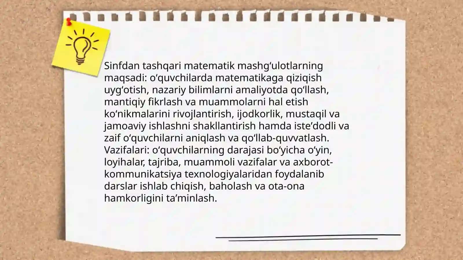 Boshlangʻich sinflarda matematikadan sinfdan tashqari mashgʻulotlar Boshlangʻich sinfda matematika oʻqitish tashkil qilish shakllari 3