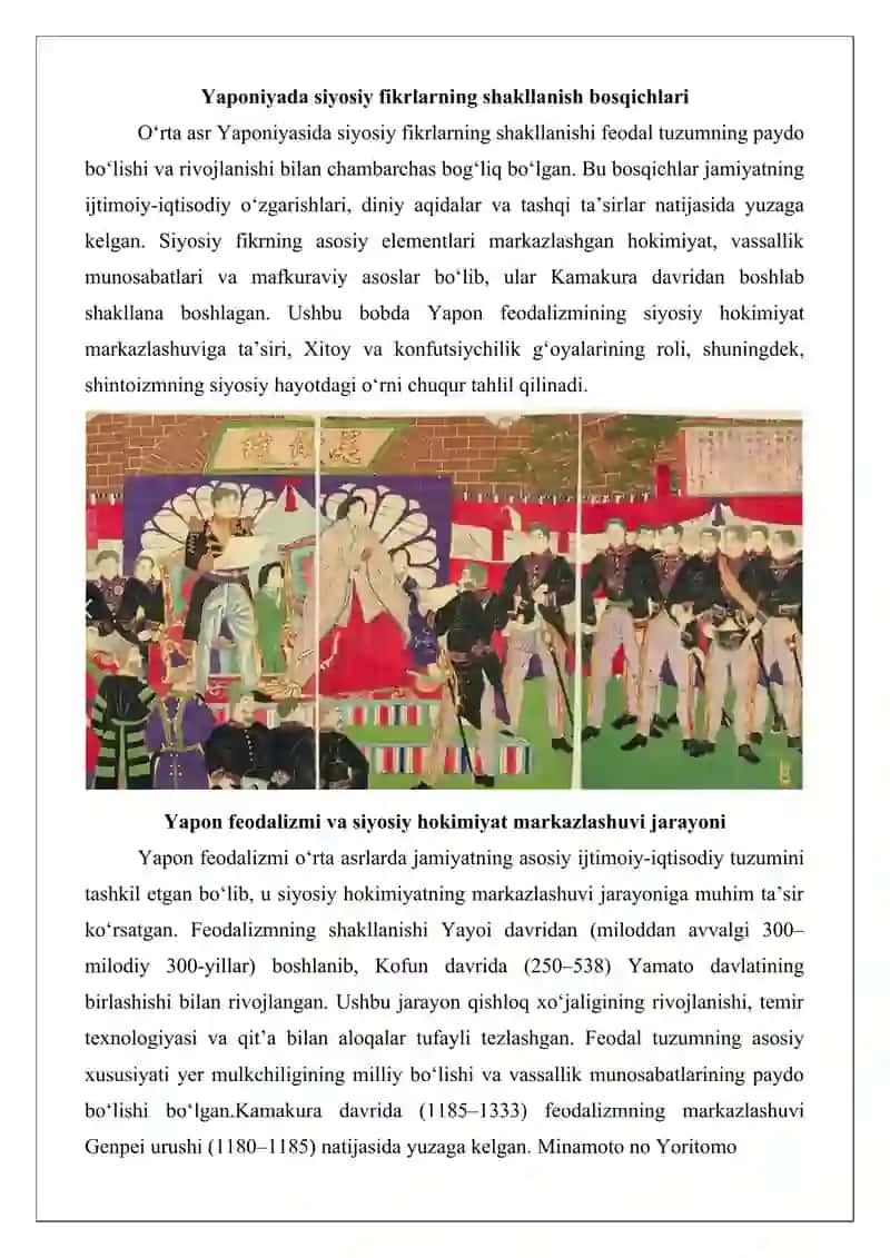 O‘rta asr Yaponiyasi siyosiy fikri va mafkura tizimi 3