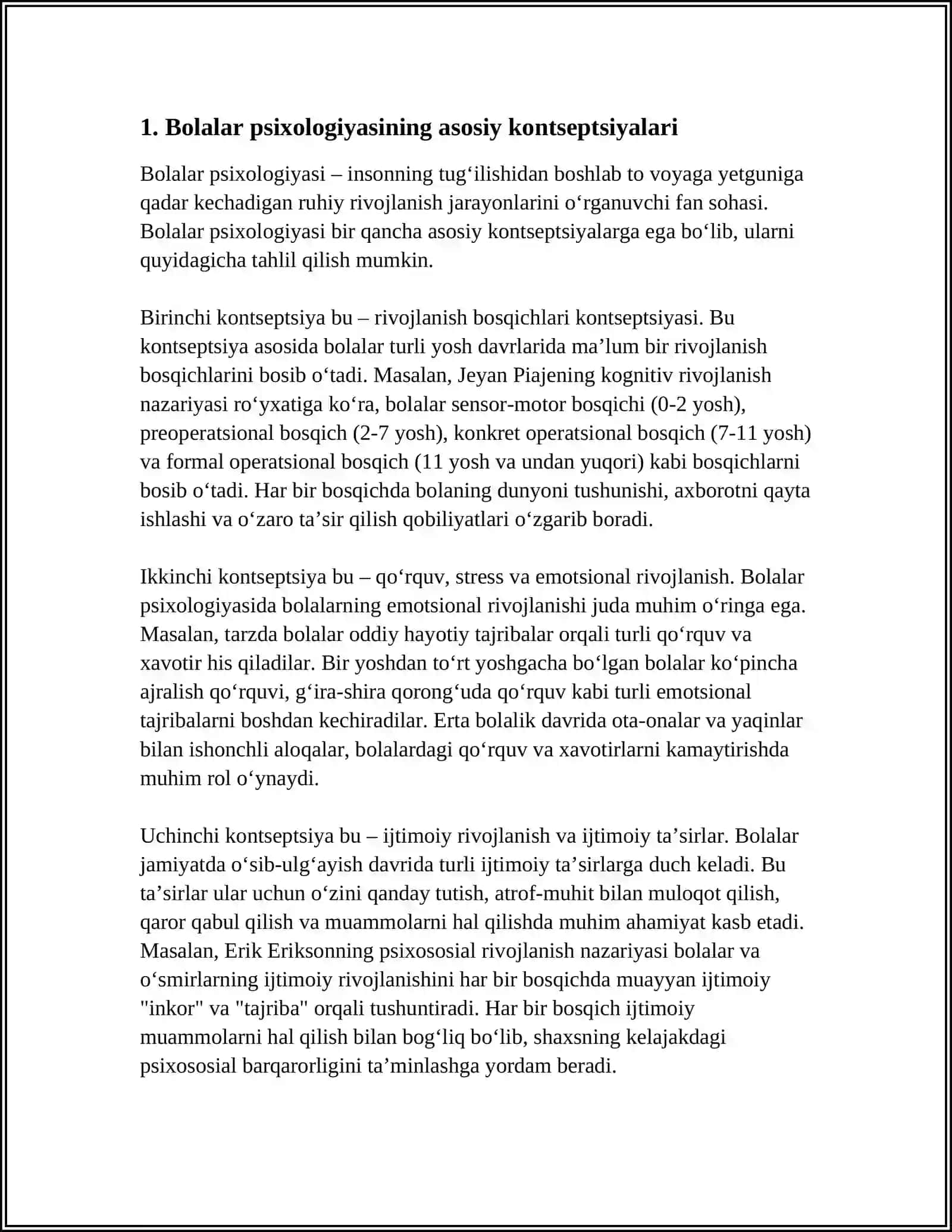 BOLALAR PSIXOLOGIYASI VA PSIXADIAGNOSTIKASI 3