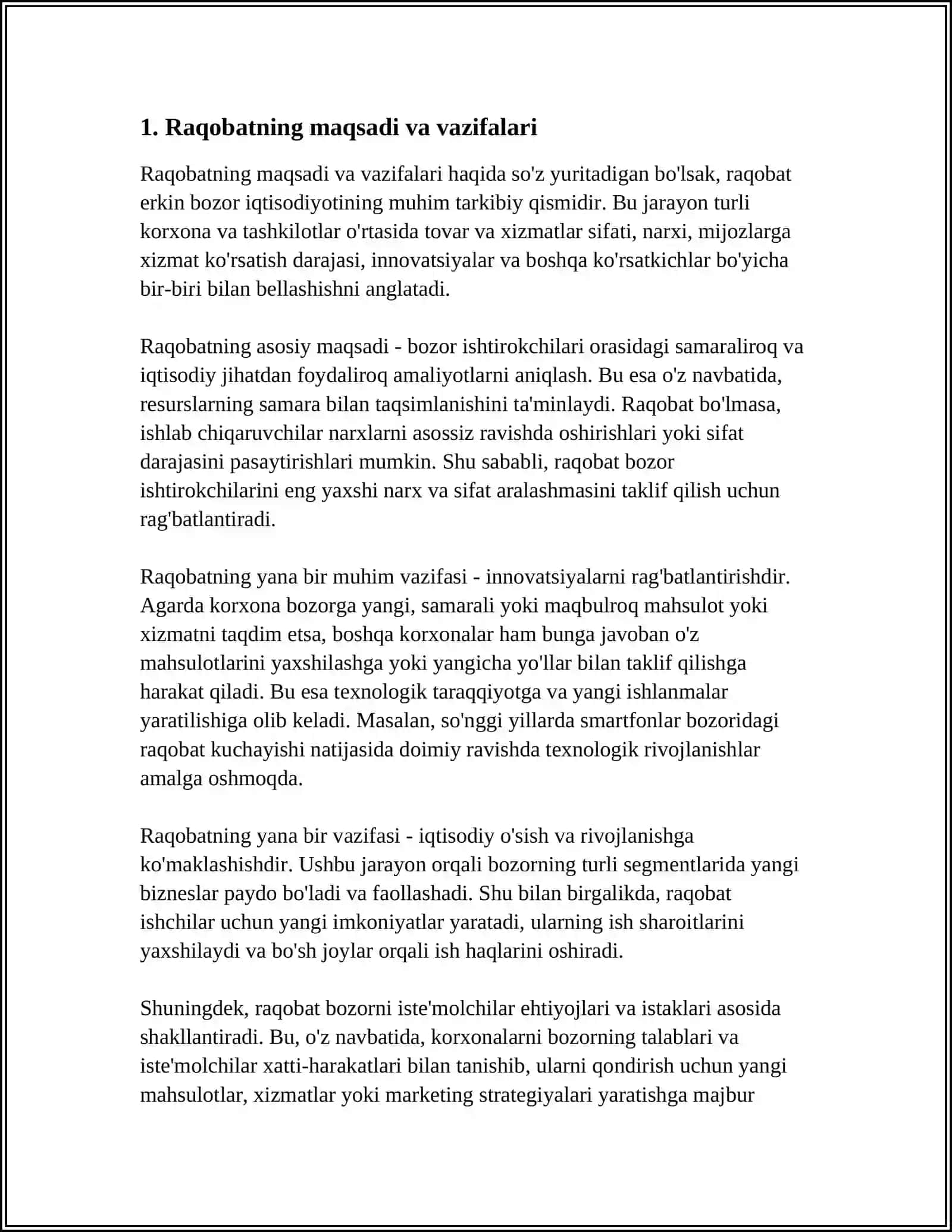 RAQOBATNING MOHIYATI VA OBYEKTIV ASOSLARI 3