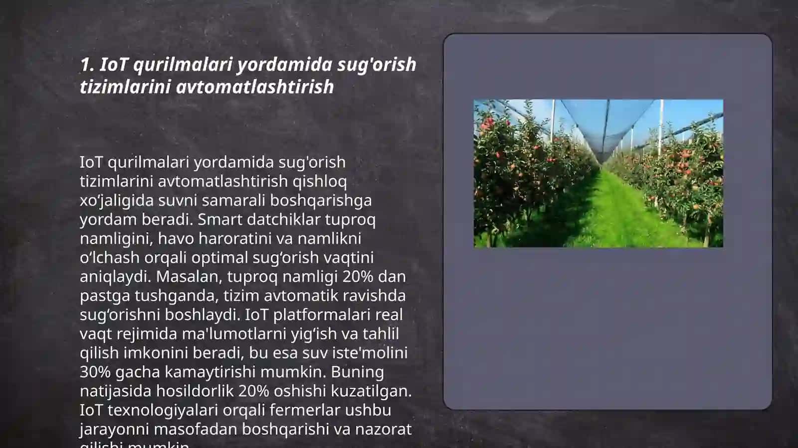 IoT (Internet of Things) qurilmalari yordamida qishloq xo'jaligini tashkil etish 3
