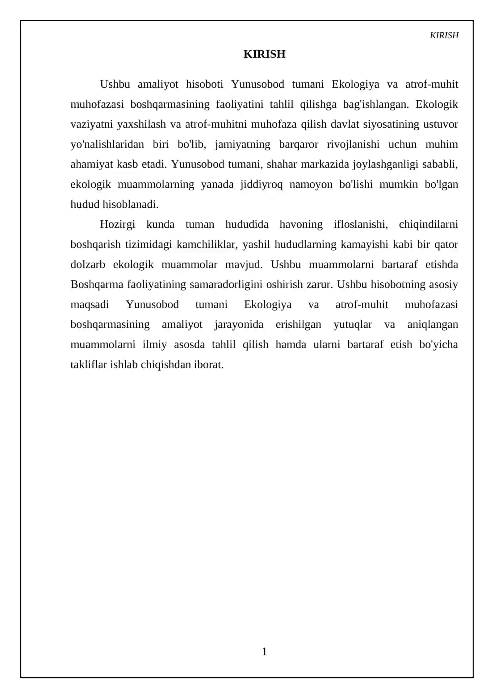 Yunusobod tumani Ekologiya va atrof-muhit muhofazasi boshqarmasining faoliyati 3
