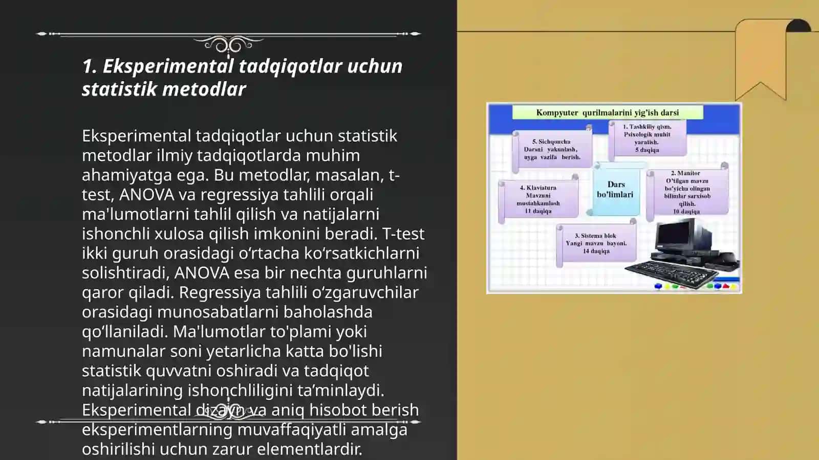 Eksperimental tadqiqotlar uchun statistik metodlar 3