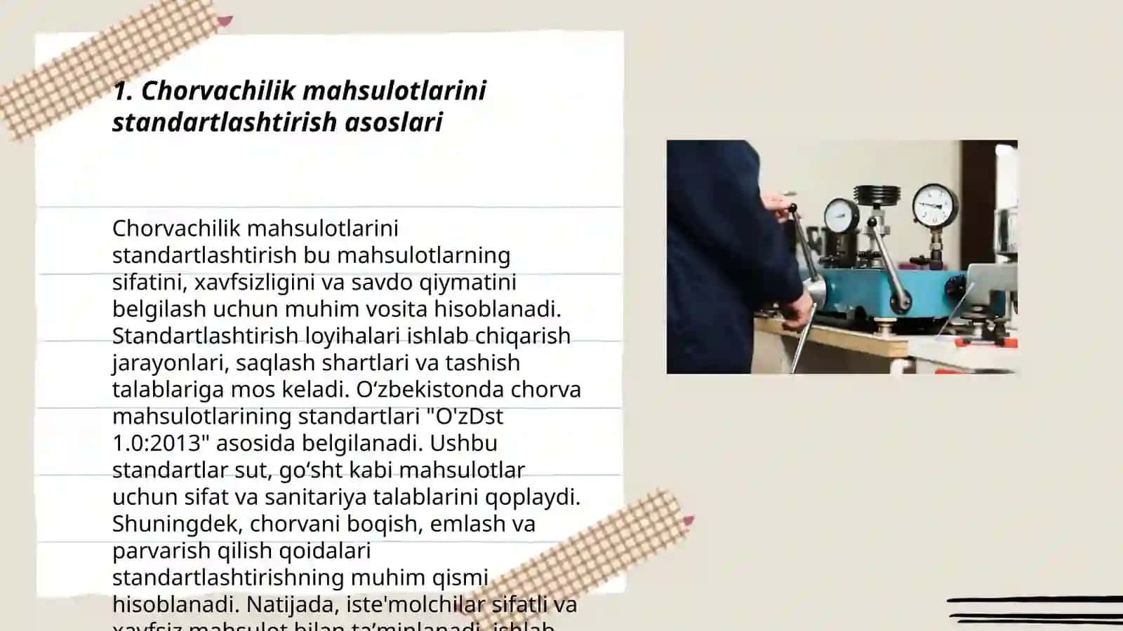 Chorvachilik mahsulotlarni standartlashtrish, metralogiyasi va sertifikqtlashtrish asoslari 3