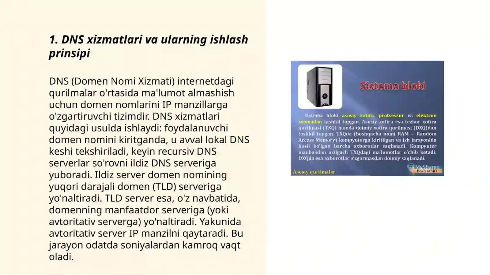 Qo‘shimcha tarmoq xizmatlari 3
