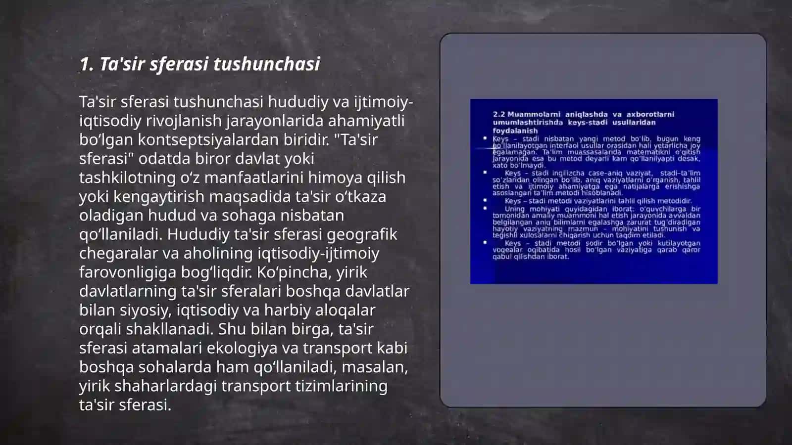 Ta’sir sferasi va traktoriyalarni taxminiy hisoblash metodi 3