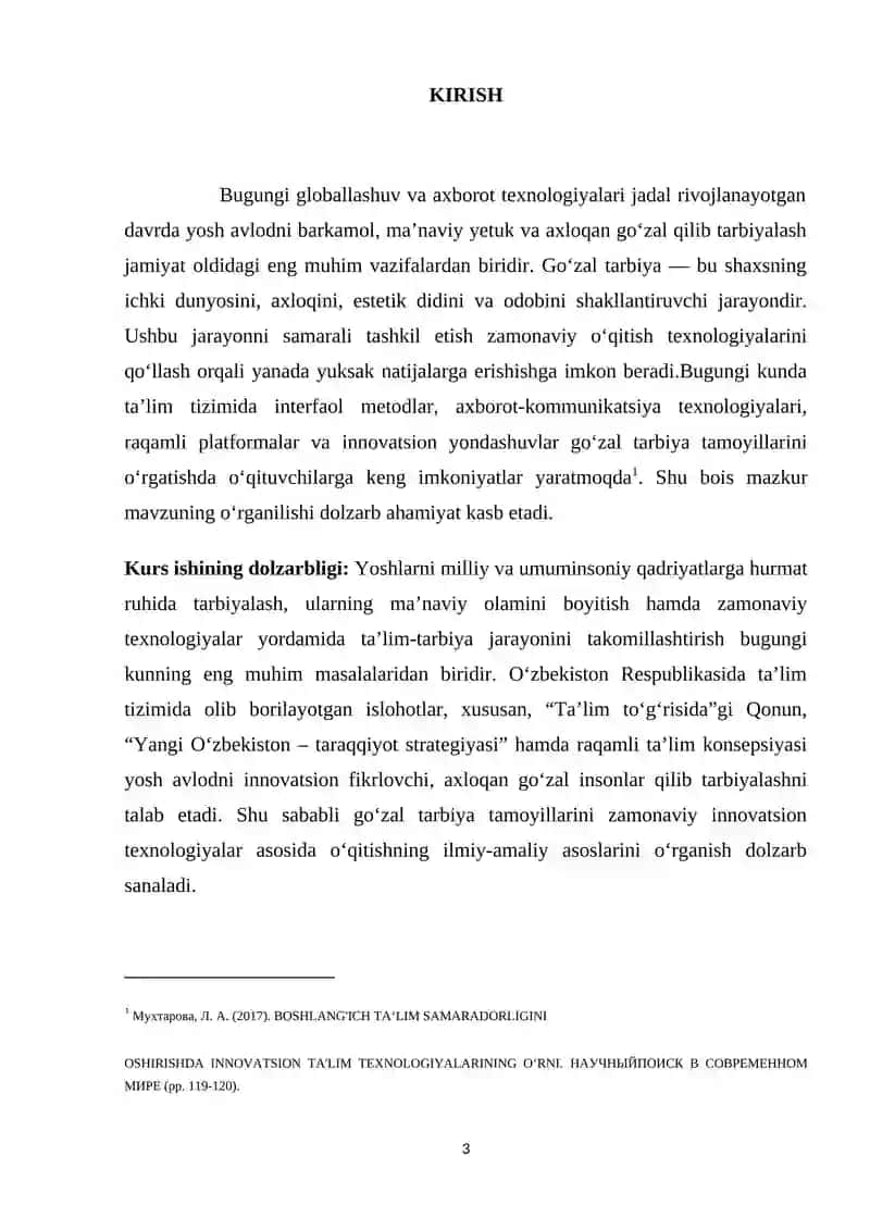Zamonaviy innovatsion texnologiyalarning ta’lim jarayonidagi o‘rni va imkoniyatlari 3