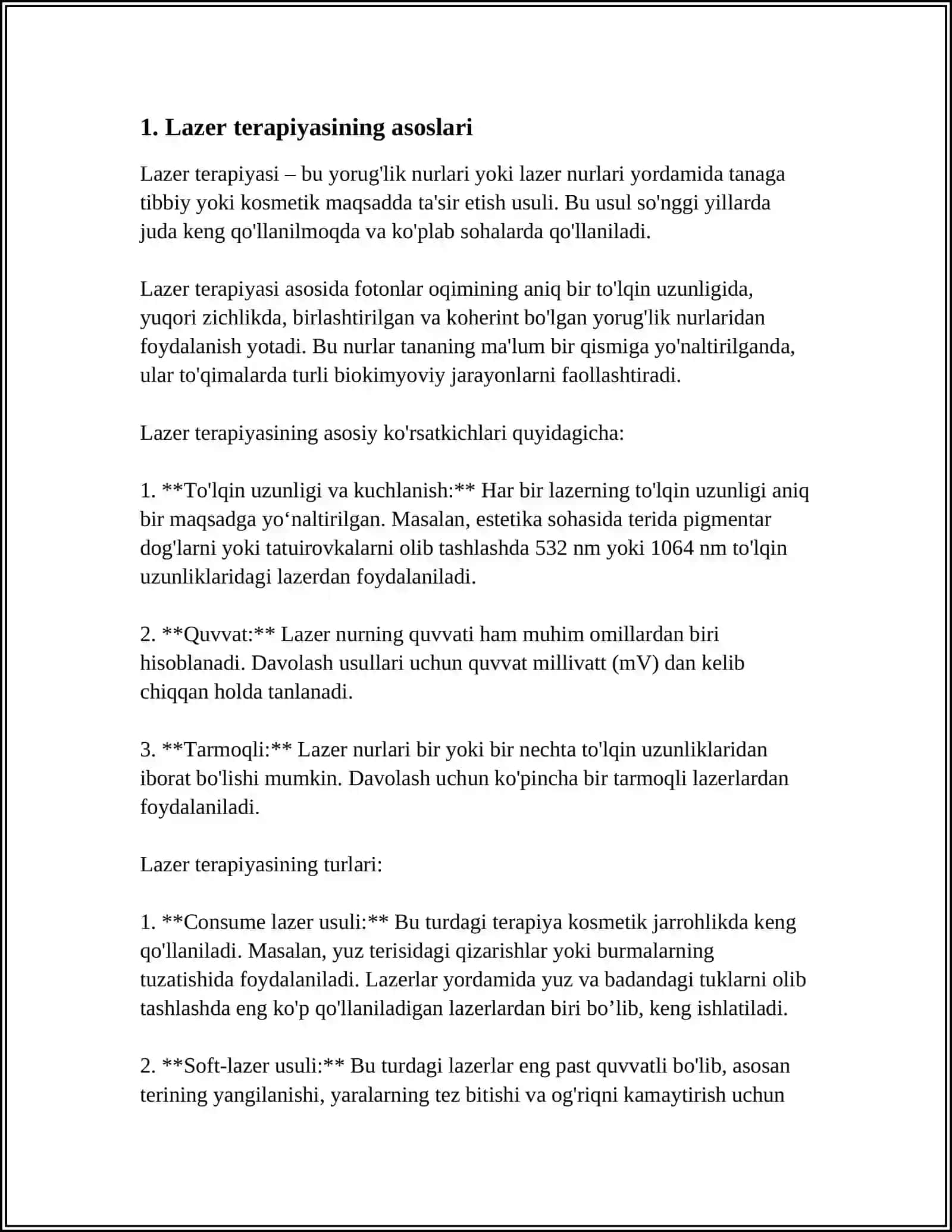 LAZERNING TIBBIYOTDA QOʻLLANILISHI 3
