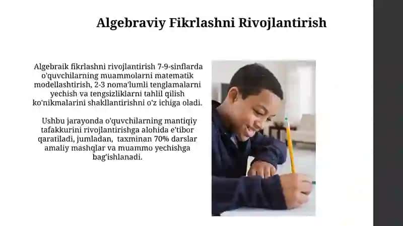 Algebraviy Fikrlashni Rivojlantirish 3