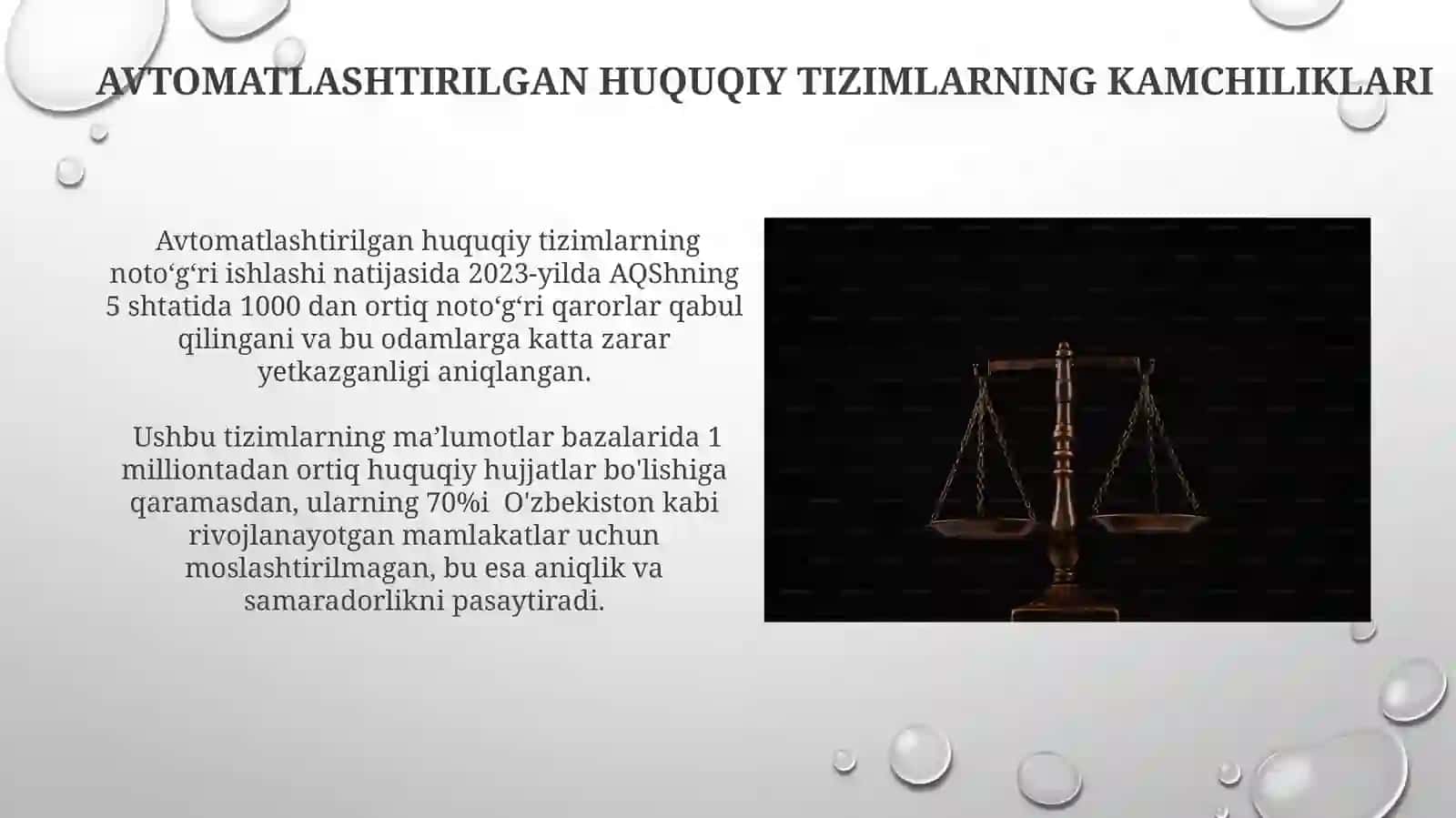 avtomatlashtirilgan huquqiy tizimlar 3