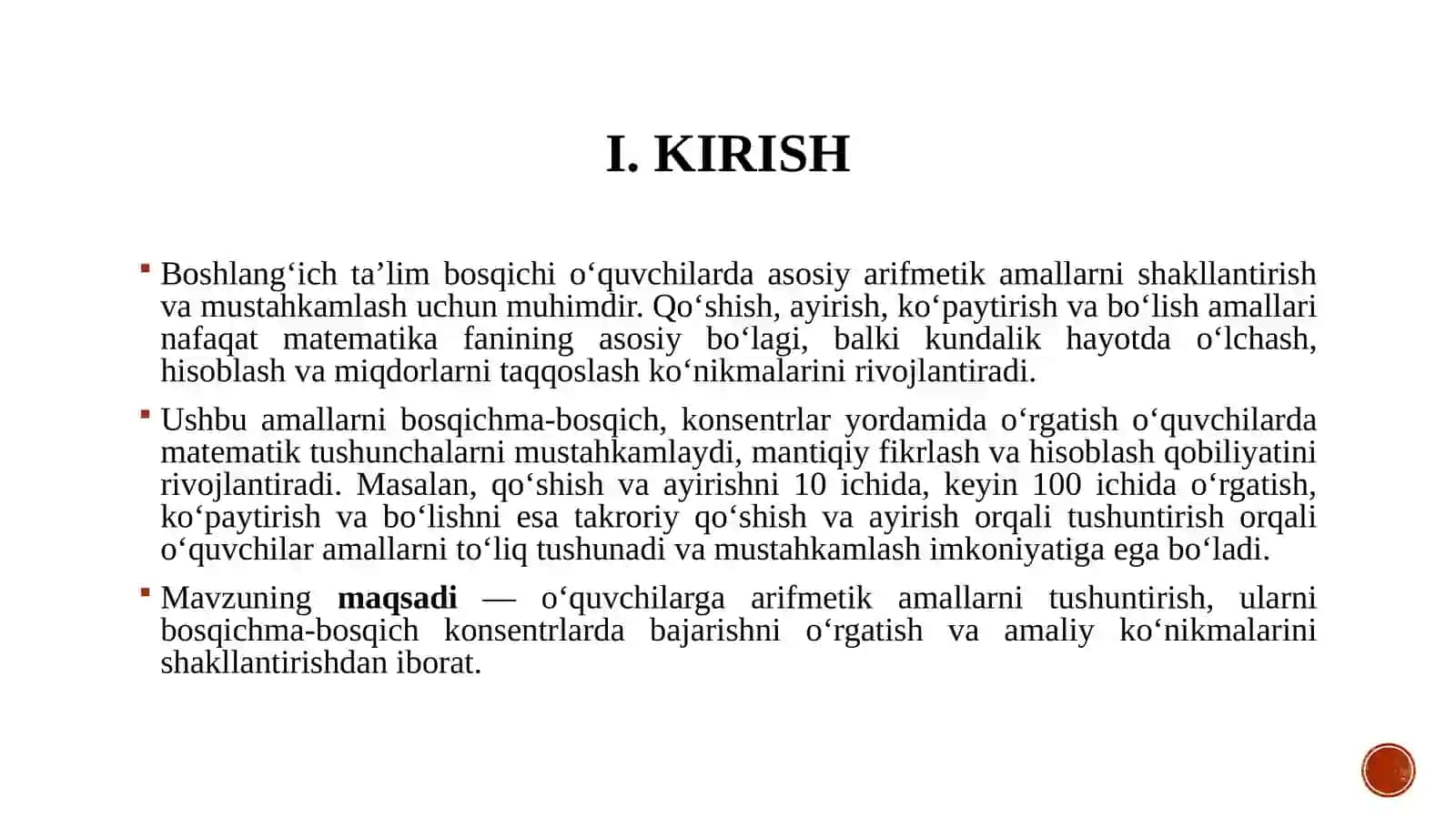 Boshlang‘ich ta’limda Arifmetika 3