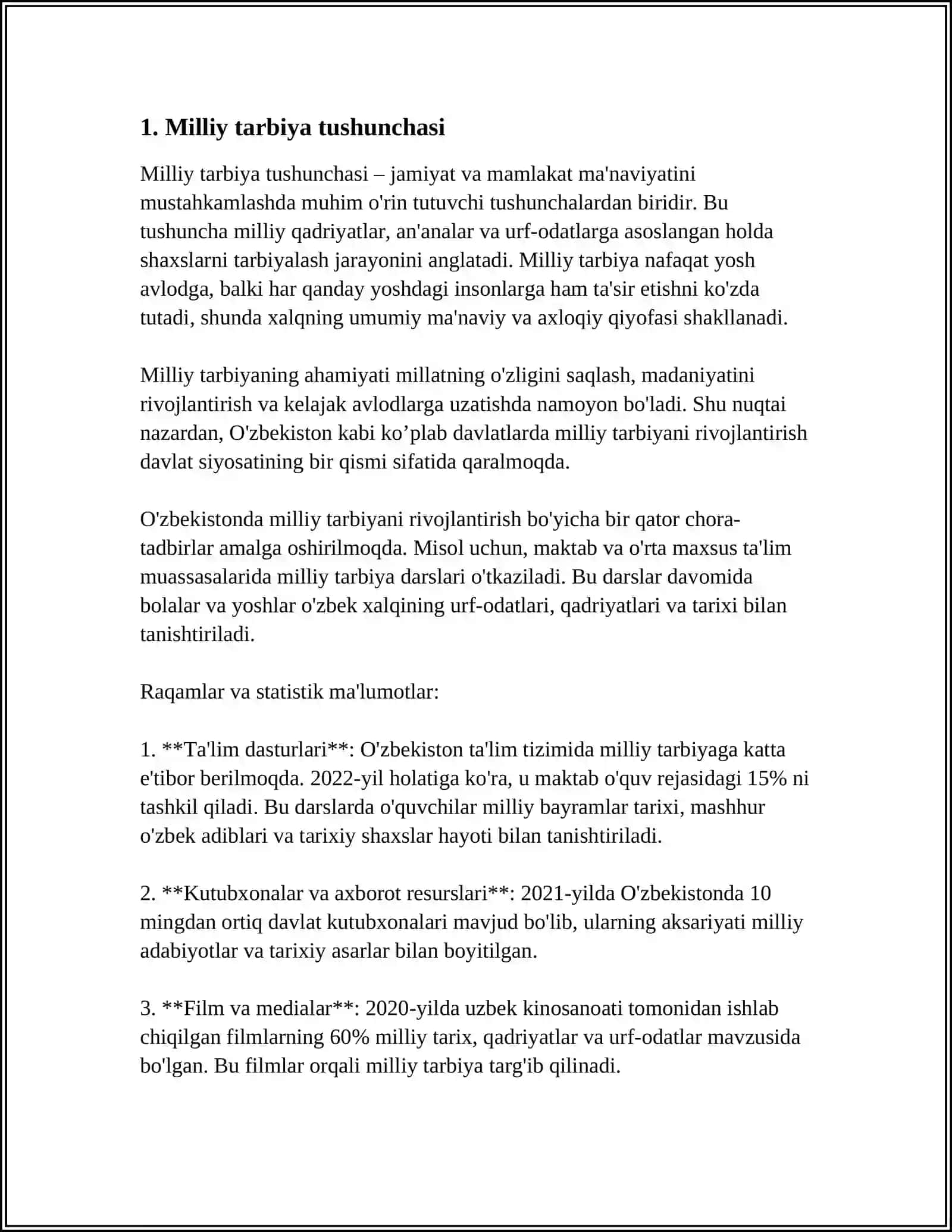 MILLIY TARBIYA:MILLIY TARBIYANING METODOLOGIK ASOSLARI 3