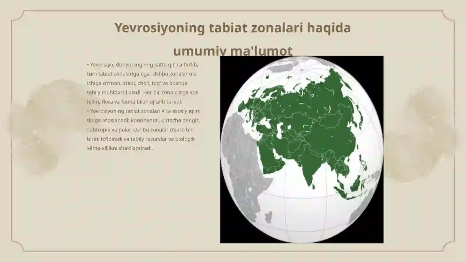 Yevrosiyoning tabiat zonalari 3