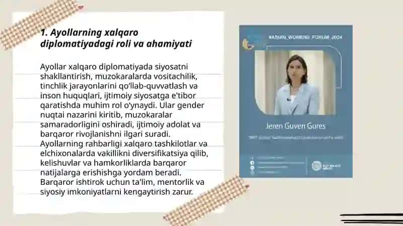 Diplomatiyada ayollar va gender tengligi 3