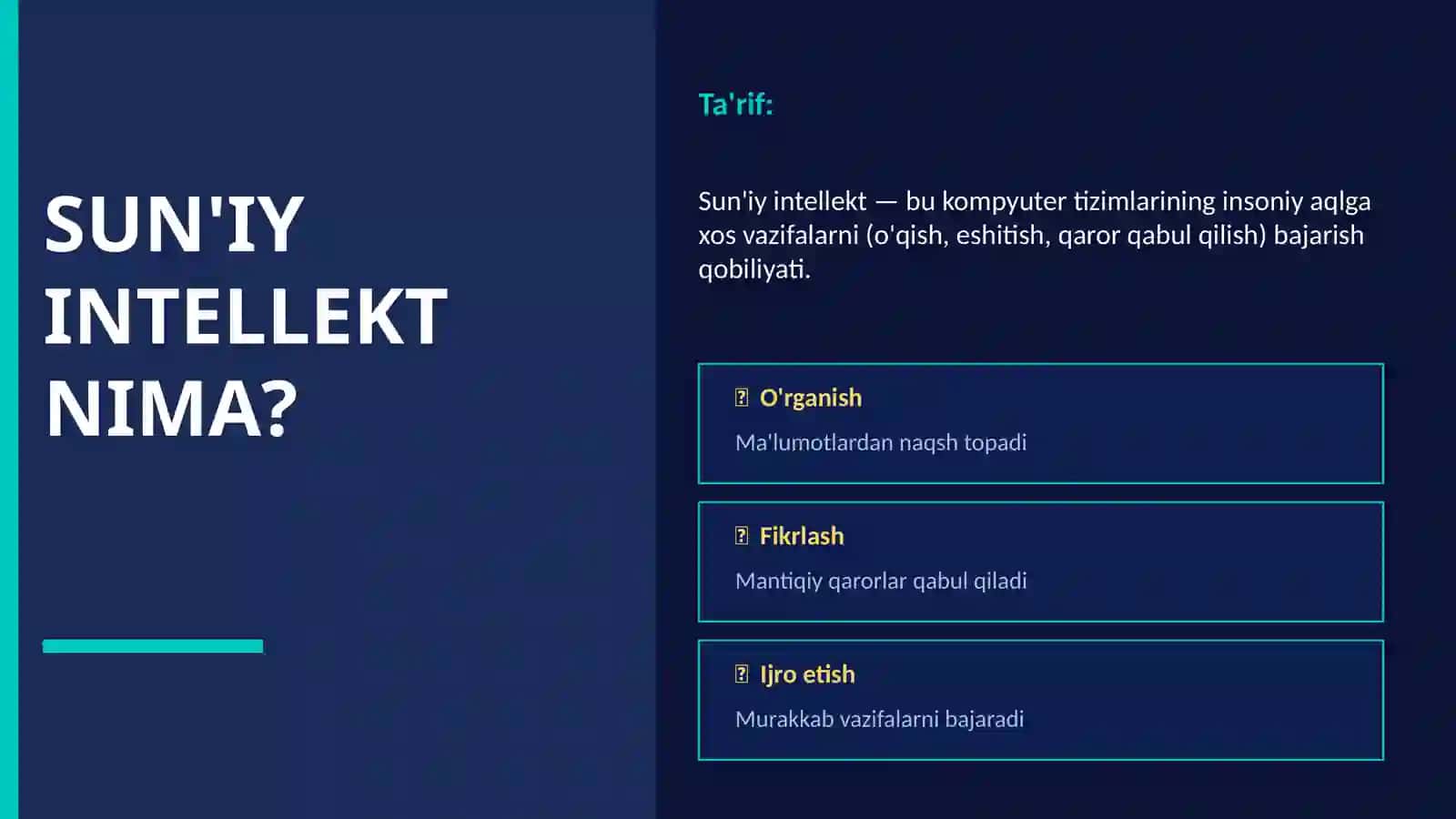 Taqdimot|sun'iy intelekt va kelajak 3