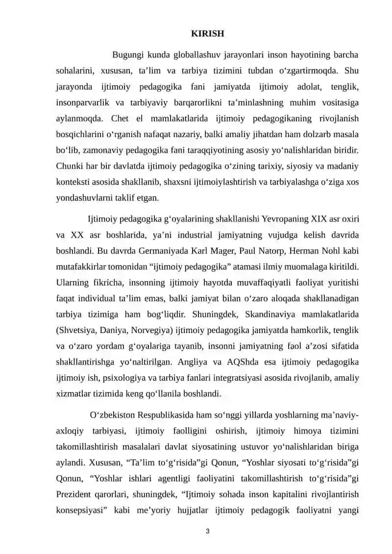 Xorijda ijtimoiy pedagogikani rivojlanish bosqichlarini oʻziga xosligi 3