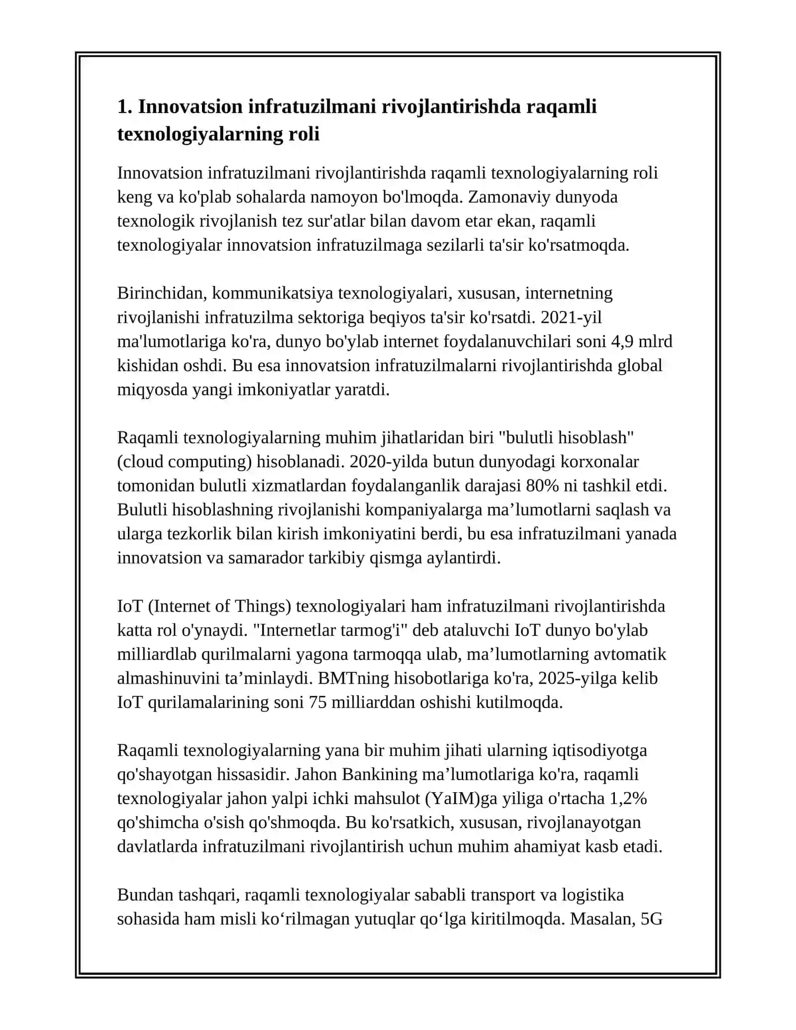 INNOVATSION INFRATUZILMANI RIVOJLANTIRISH OMILLARI 3