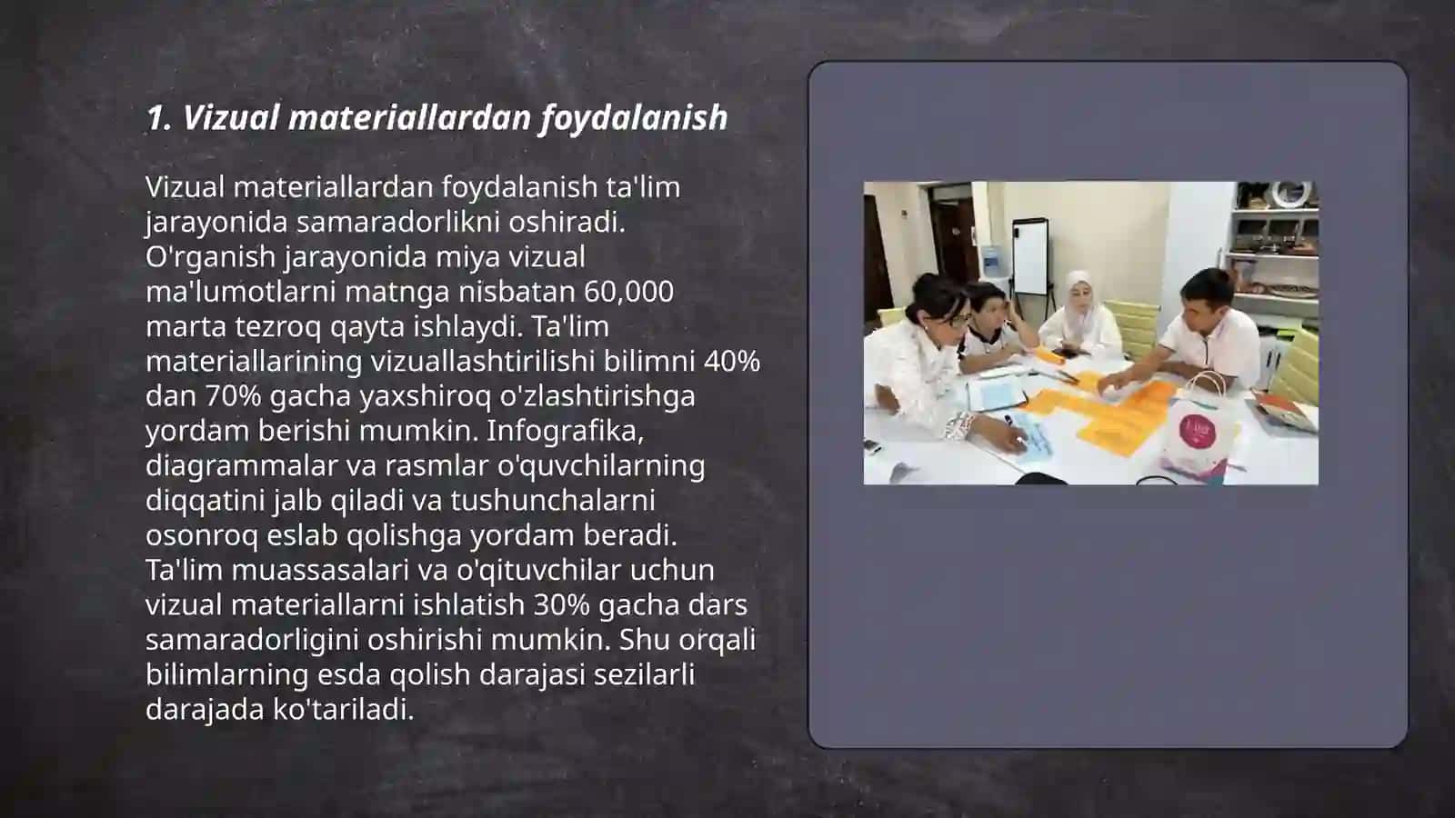 Professional talimda koʻrgazmali usullar 3