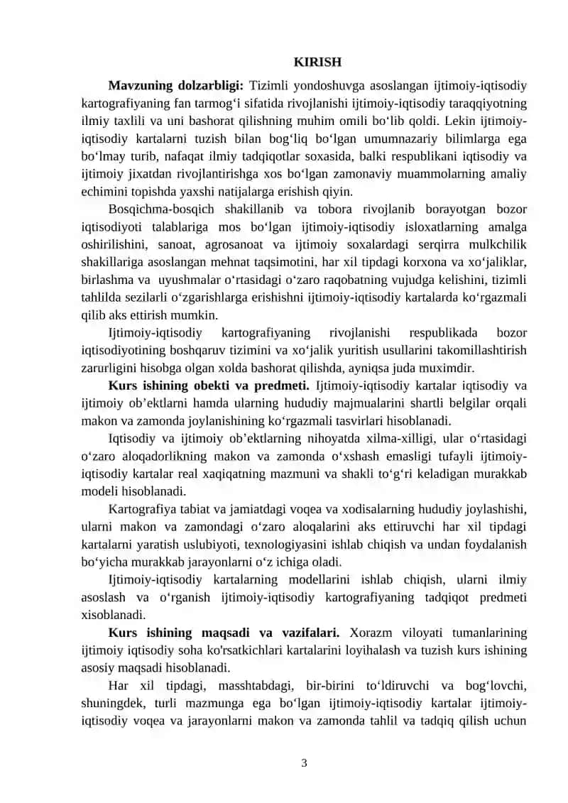 QISHLOQ MA’MURIY TUMANLARINING YIRIK MASSHTABLI IJTIMOIY IQTISODIY KARTASINI TUZISH 3