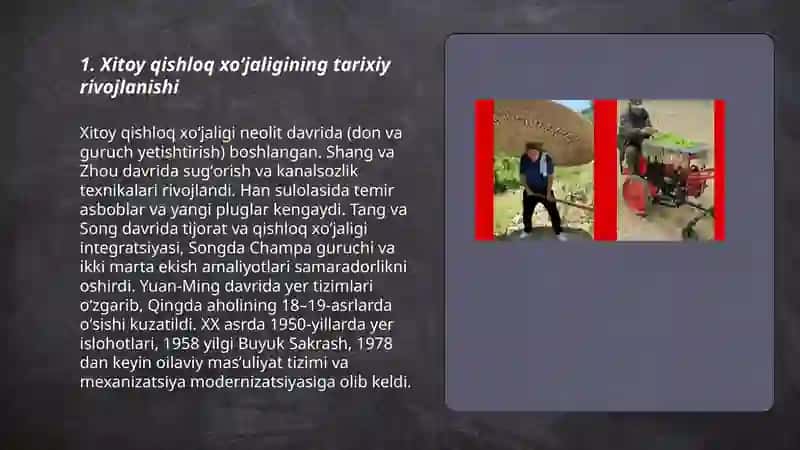 Xitoy davlatining qishloq xoʻjaligi 3