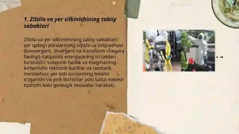 Zilzila va yer silkinishining tabiiy sabablari 3