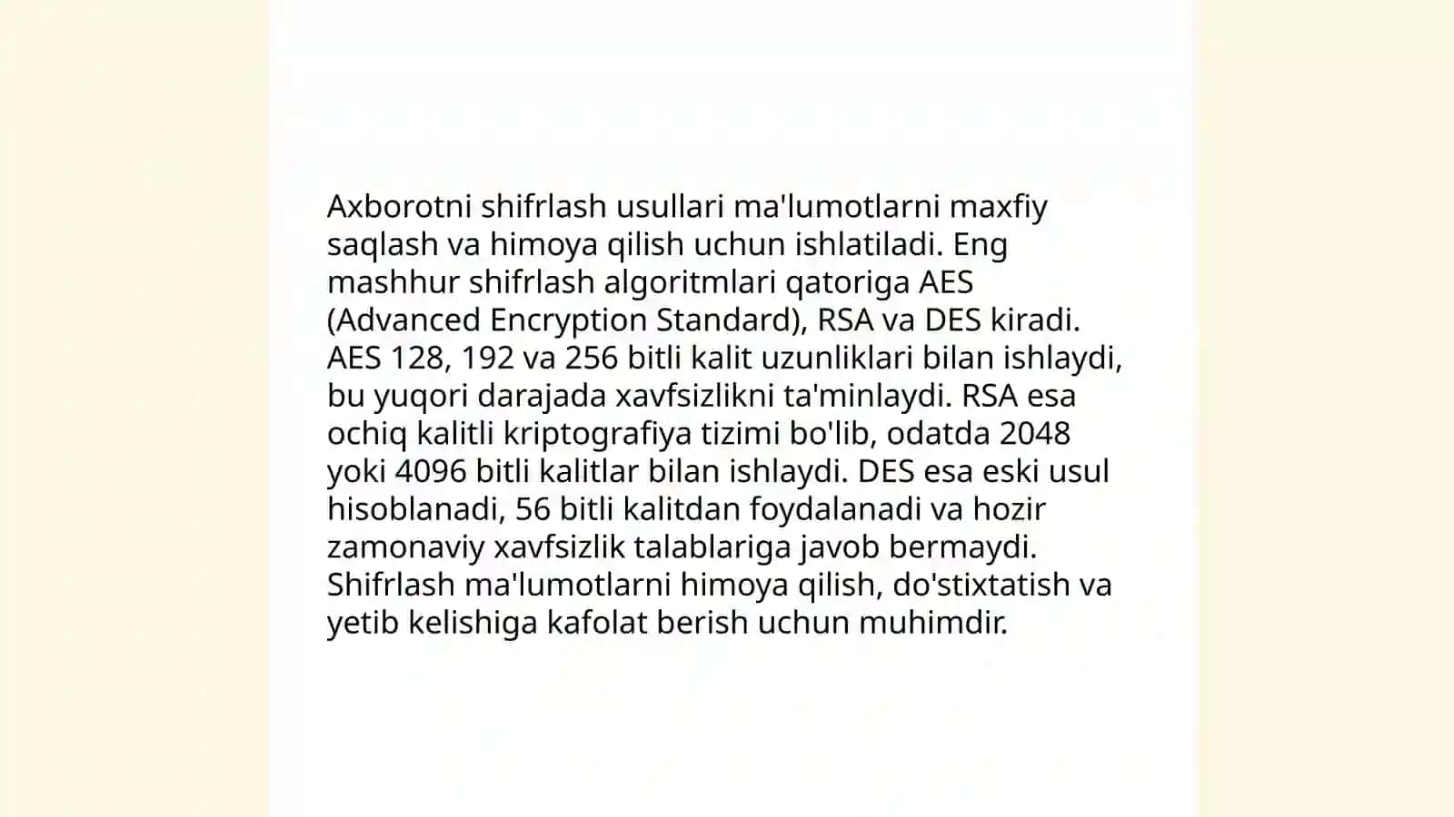 Axborot himoyalashning texnik va dasturiy vositalari 3