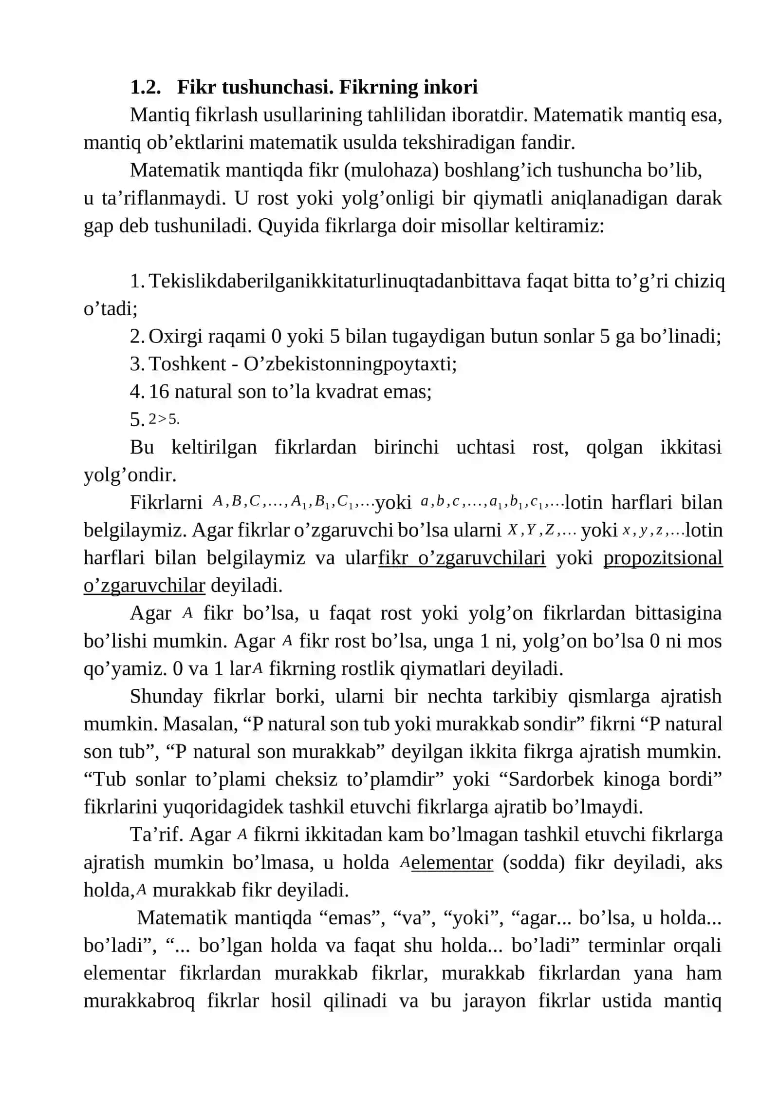 Matematik mantiq elementlari 3