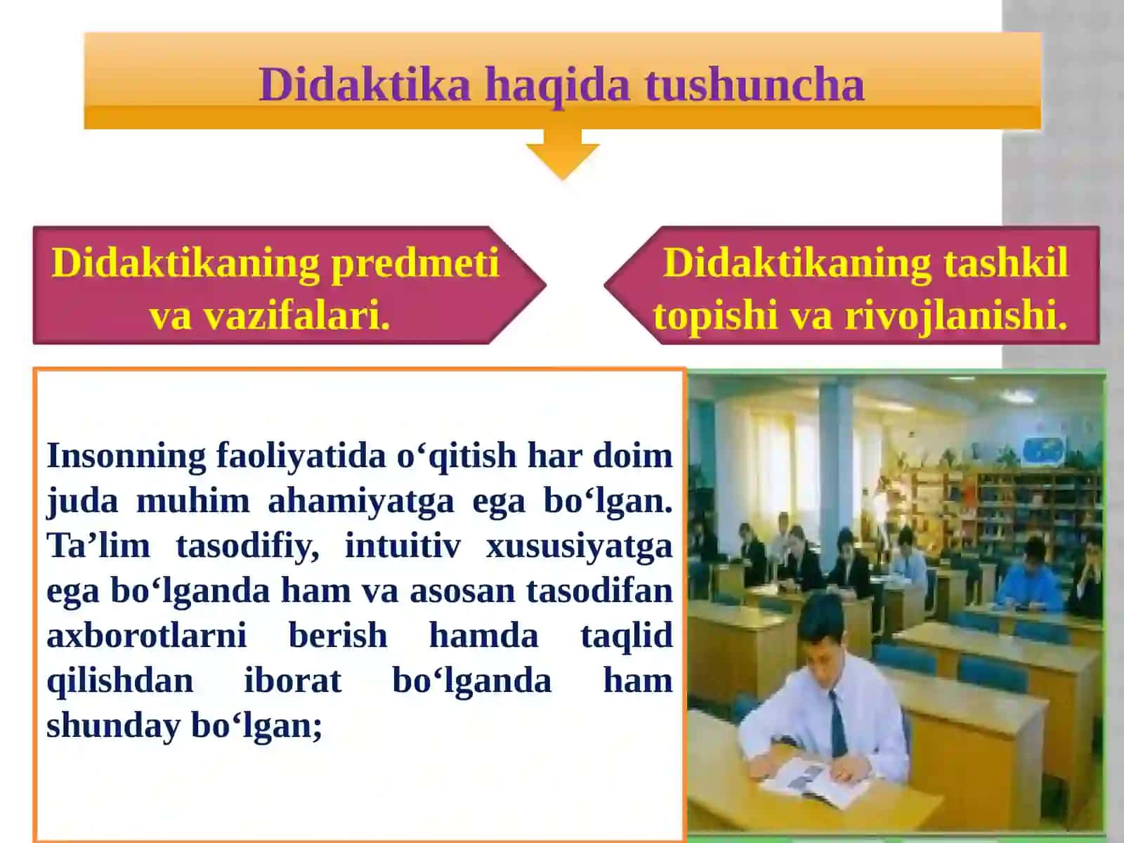 Didaktika - pedagogik ta’lim nazariyasi 3