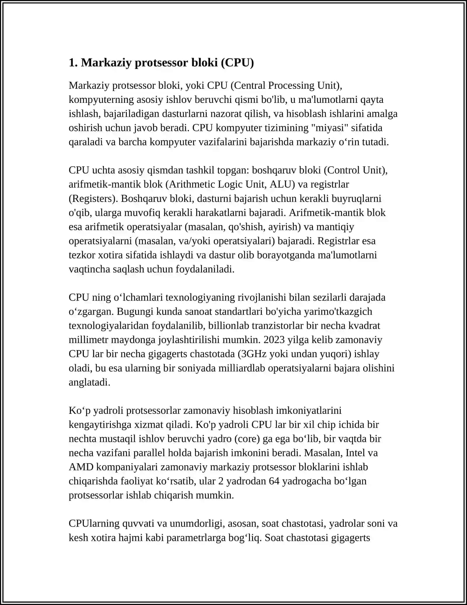 KOMPYUTER TIZIMING ISHLASH BLOK-SXEMASI 3