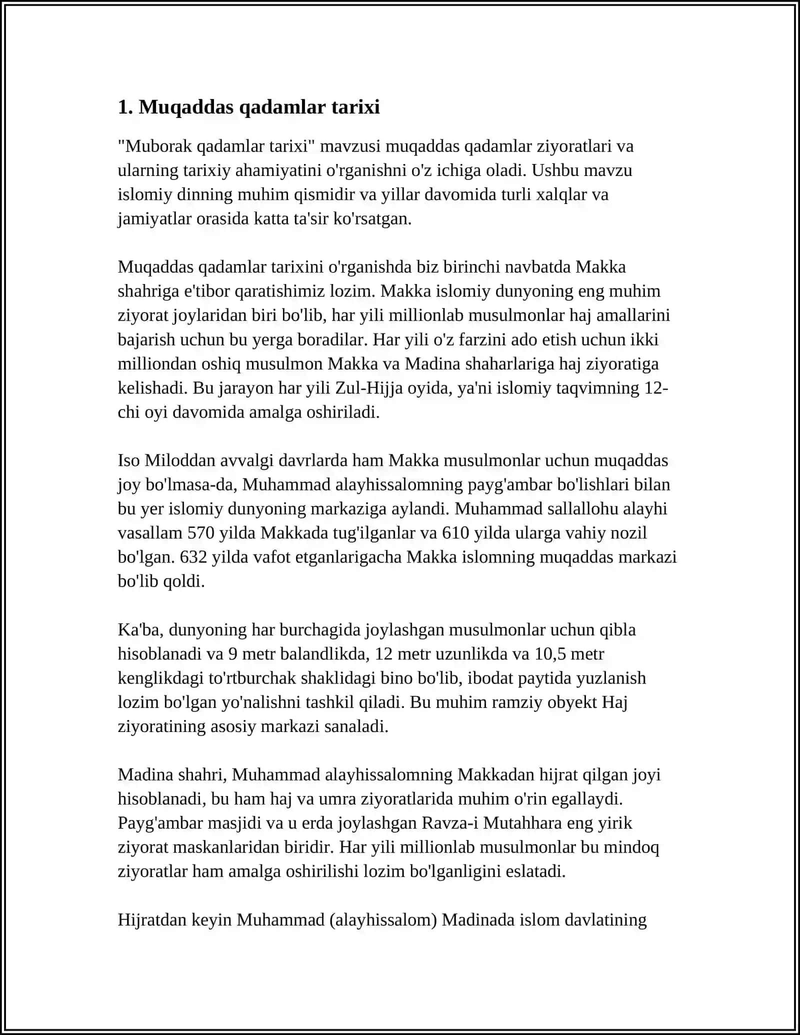 MEN YASHAYAKAN JOYDA MUQATAS QADAM JOY 3