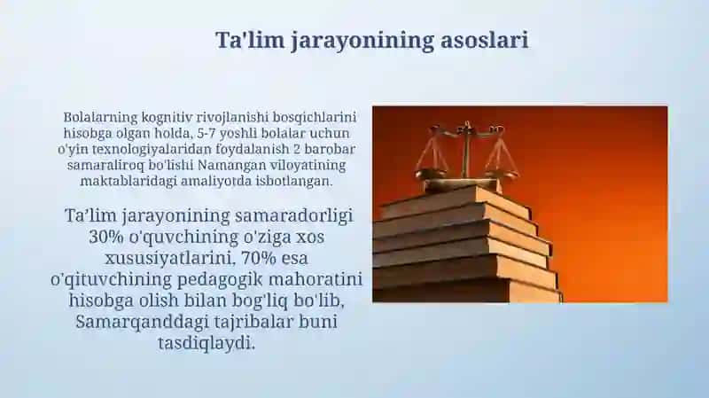 Ta'lim jarayoni qonuniyatlari, tamoyillari va prinsiplari 3