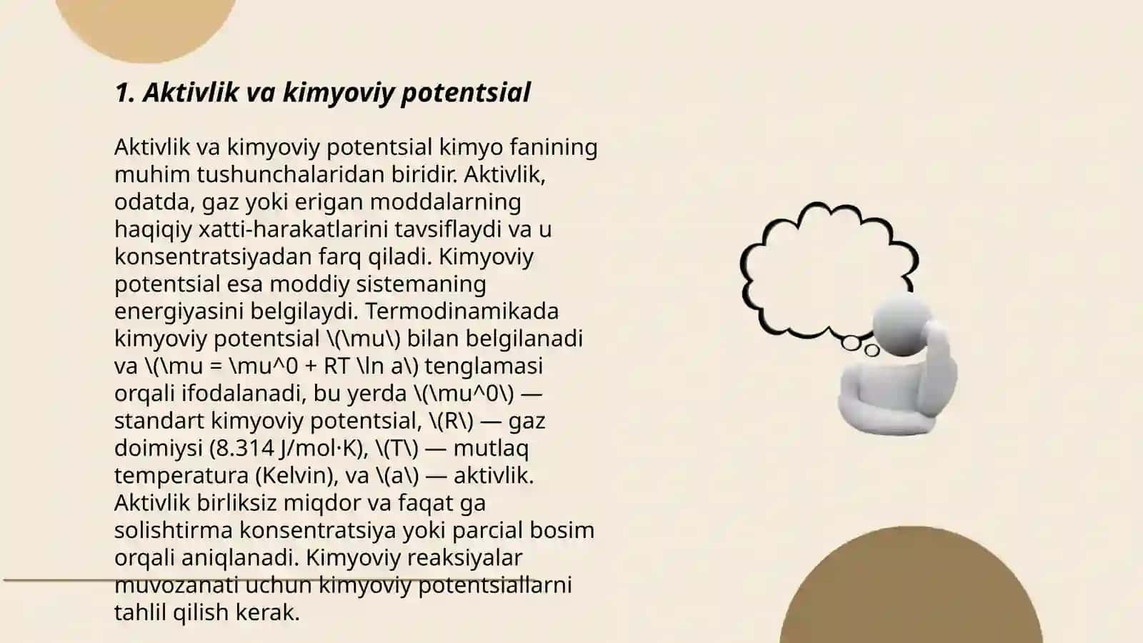 Aktivlik va aktivlik koyeffitsiеnt 3