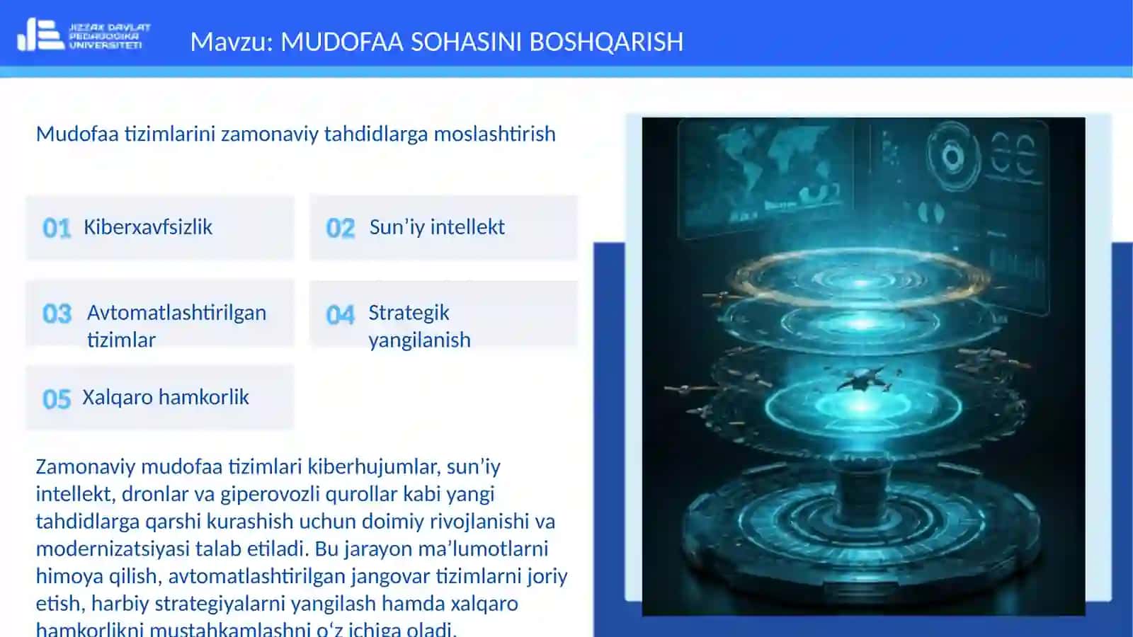 MUDOFAA SOHASINI BOSHQARISH 3