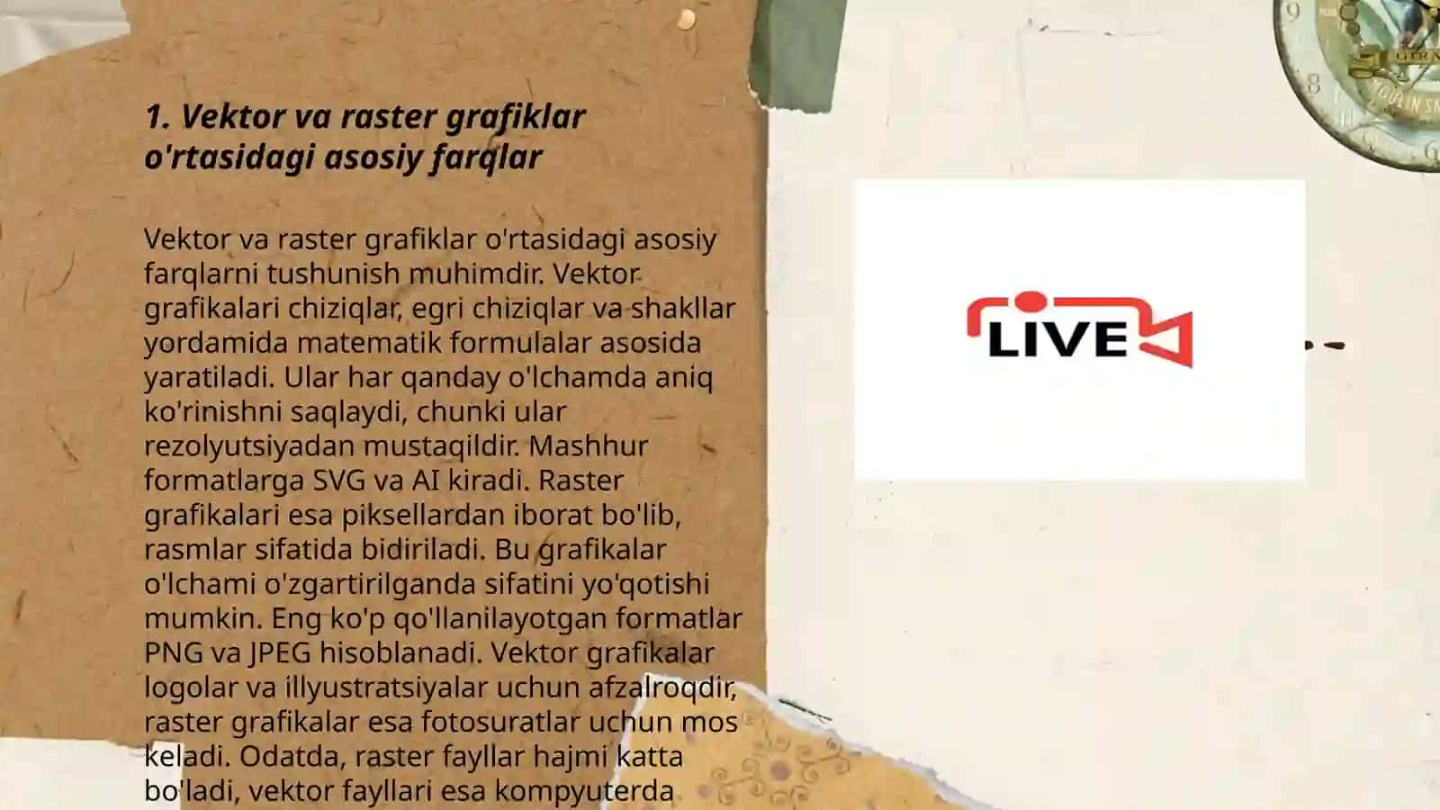 Vektor va rastor grafik tasvirlar bilan ishlash 3