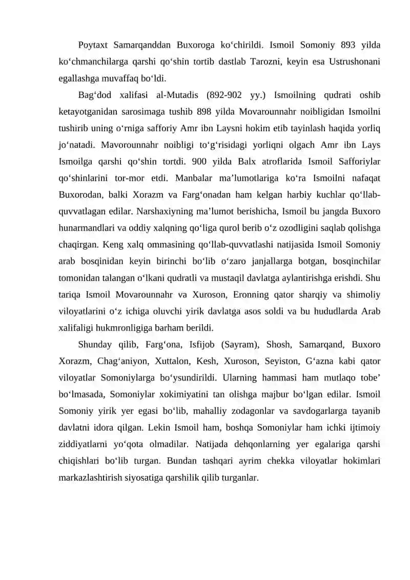 Somoniyalar Davlatining Boshqaruv Tartibi 3