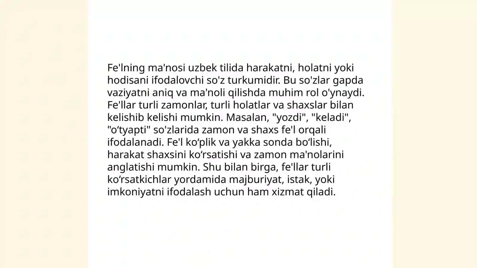 Boshlang'ich sinf darsliklarida fe'lga oid mashqlarni tasnif qilish 3