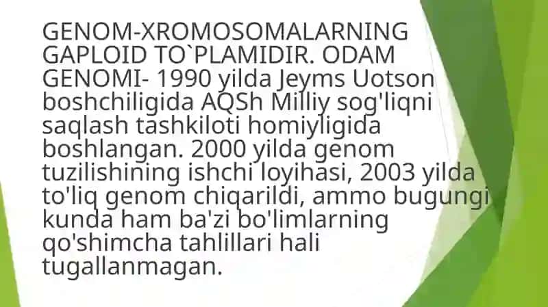 GEN, GENOM, GENOMLARNING XILMA-XILLIGI VA GENETIK TAXLIL. 3