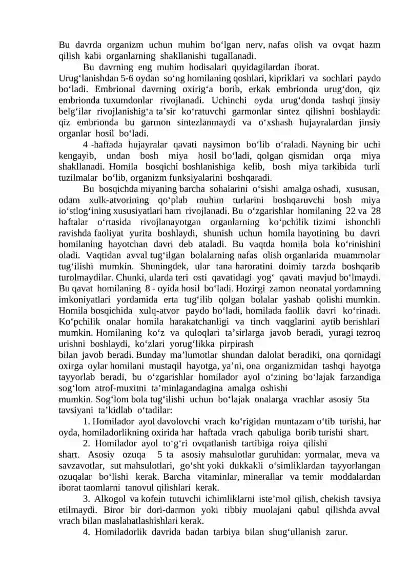 PERINATAL DAVR. CHAQALOQLIK VA GO’DAKLIK DAVRI. ILK BOLALIK DAVRI 3