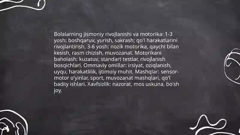 Bolalarning jismoniy rivojlanishi va motorika 3