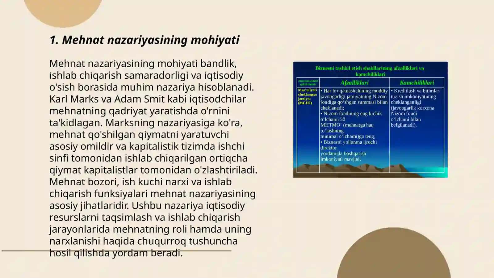 Mehnat nazariyasi va miqdor nazariyalar 3