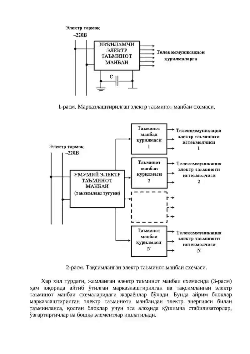 Бирламчи ва иккиламчи электр таъминот манбалари 3