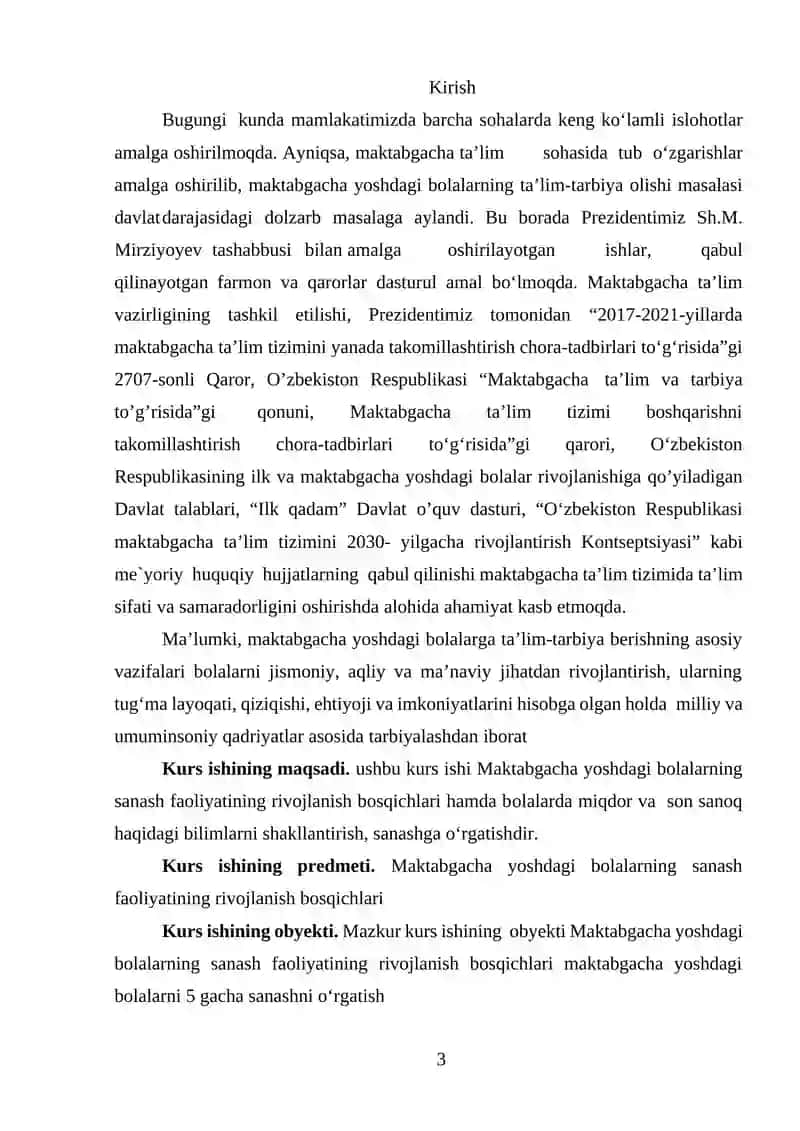 Maktabgacha yoshdagi bolalarning sanash faoliyatining rivojlanish bosqichlari 3