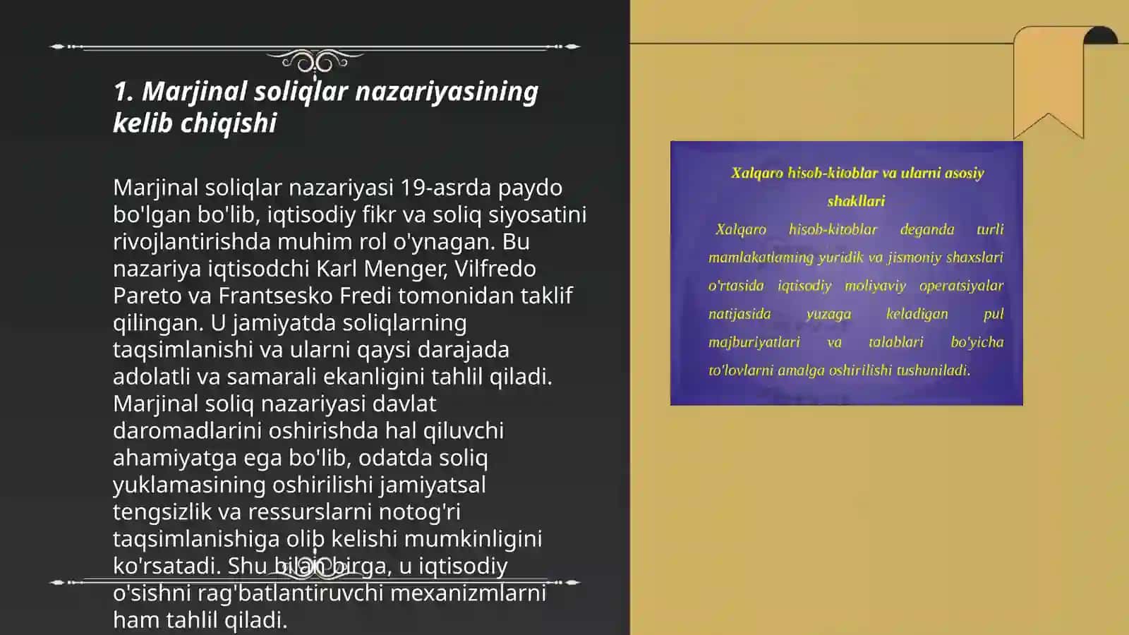 Marjinal soliqlar nazariyasi 3