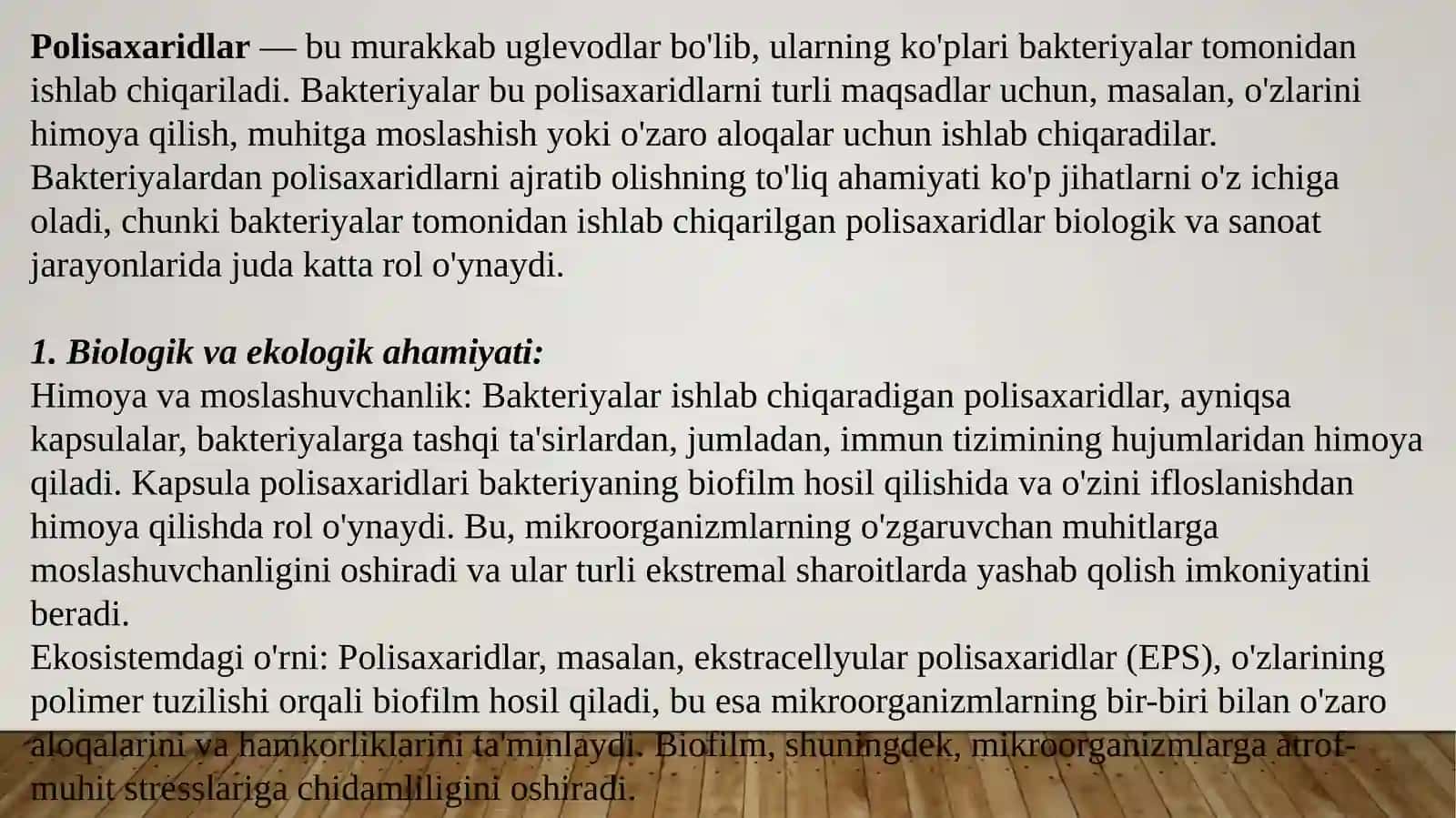Bakteriyalar polisaxaridlarini ajratib olish 3