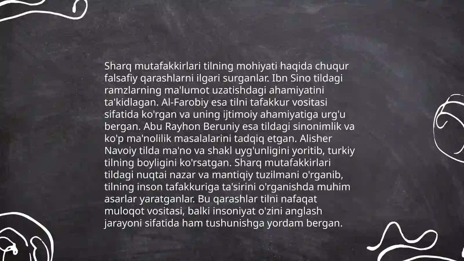 Sharq mutafakkirlarining til haqidagi qarashlari 3